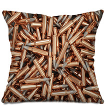Heap Of Rifle Bullets Background Pillows 53000931
