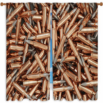 Heap Of Rifle Bullets Background Window Curtains 53000931