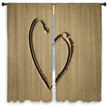 Heart At Sand Window Curtains 67465184