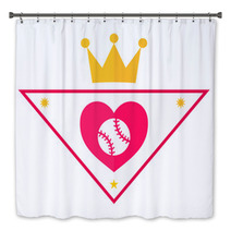 Heart Baseball Ace Icon Bath Decor 132187021