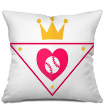 Heart Baseball Ace Icon Pillows 132187021