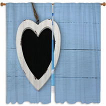 Heart Chalk Board Window Curtains 67198233