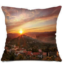 Heart Of Tuscany With Carmignano Village In Italy Pillows 56636781