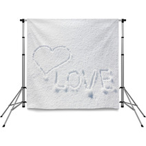 Heart On The Snow Backdrops 6994781
