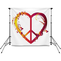 Heart Peace Symbol Backdrops 59273902