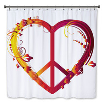 Heart Peace Symbol Bath Decor 59273902