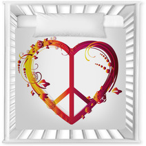 Heart Peace Symbol Nursery Decor 59273902