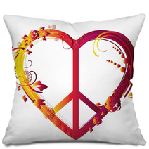 Heart Peace Symbol Pillows 59273902