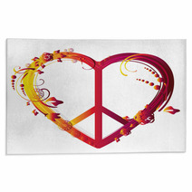 Heart Peace Symbol Rugs 59273902