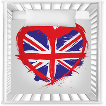 Heart Shape England Flag Nursery Decor 28725391
