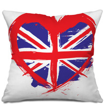 Heart Shape England Flag Pillows 28725391