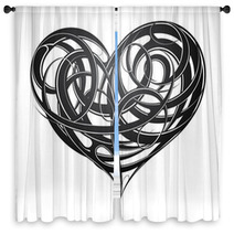 Heart Shape Original Decoration Window Curtains 60309897