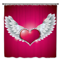 Heart With Angel Wings Bath Decor 38797195