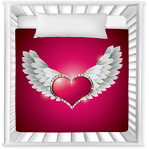 Heart With Angel Wings Nursery Decor 38797195