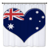 Heart With Flag Of Australia Bath Decor 54651043