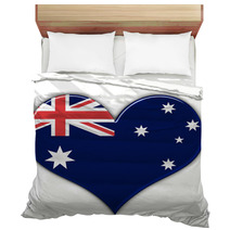 Heart With Flag Of Australia Bedding 54651043