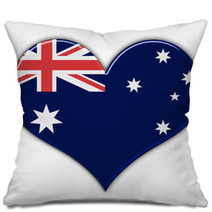 Heart With Flag Of Australia Pillows 54651043
