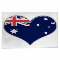 Heart With Flag Of Australia Rugs 54651043