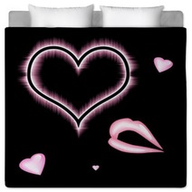 Heart With Lips Bedding 54325867