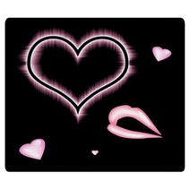 Heart With Lips Rugs 54325867