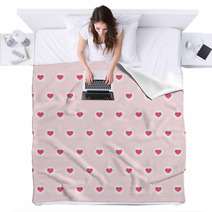 Hearts Seamless Background 8 Blankets 67001583
