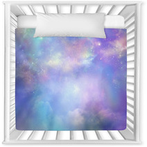 Heaven Is Beautiful Purple Pink And Blue Deep Space Background With Many Stars Planets And Cloud Formations Nursery Decor 207241327
