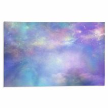 Heaven Is Beautiful Purple Pink And Blue Deep Space Background With Many Stars Planets And Cloud Formations Rugs 207241327