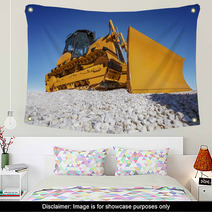 Heavy Bulldozer At Construction Site Wall Art 65980213