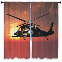 helicopter 2 Window Curtains 65877760