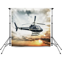 Helicopter For Sightseeing Backdrops 62708548