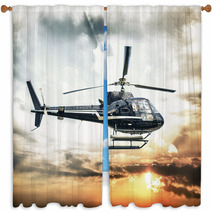 Helicopter For Sightseeing Window Curtains 62708548