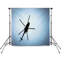 Helicopter In The Sky Backdrops 55935161