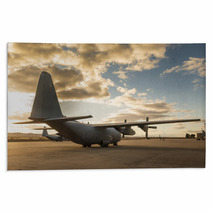 Hercules Aircraf On Land Rugs 105264919