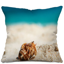 Hermit Crab At Beach Pillows 84297848