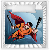 Hero With Baseball Bats Nursery Decor 65080175