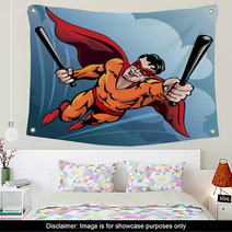 Hero With Baseball Bats Wall Art 65080175
