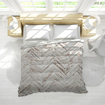 Herringbone Old Painted Parquet Seamless Floor Texture Bedding 139217092