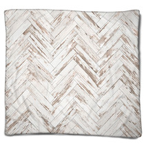 Herringbone Old Painted Parquet Seamless Floor Texture Blankets 139217092