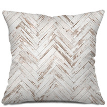 Herringbone Old Painted Parquet Seamless Floor Texture Pillows 139217092