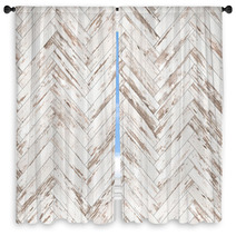 Herringbone Old Painted Parquet Seamless Floor Texture Window Curtains 139217092