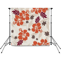 Hibiscus Pattern Backdrops 35564998
