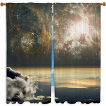 High Altitude View Of Space. Window Curtains 66941724