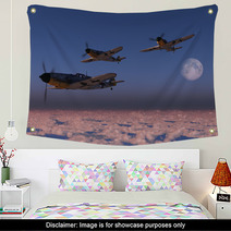 High Altitude WWII Fighter Planes. Wall Art 25431137