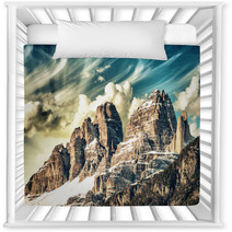 High Peaks Of Dolomites. Italian Alps Scenario On Winter Sunset Nursery Decor 56338141