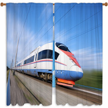 High-speed Commuter Train. Window Curtains 34796368