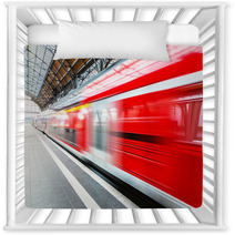 High Speed Train At Station Platform Nursery Decor 65597346