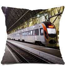 High-speed Train At The Railway Station Pillows 52709188