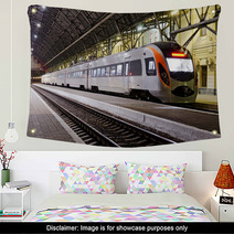 High-speed Train At The Railway Station Wall Art 52709188