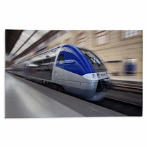 High-speed Train In Motion Rugs 26839141