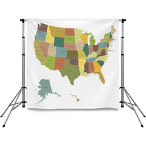 Highly Detailed Political USA Map.Layers Used. Backdrops 55136866